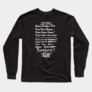 Cheat Sheet for Drummers (white) Long Sleeve T-Shirt